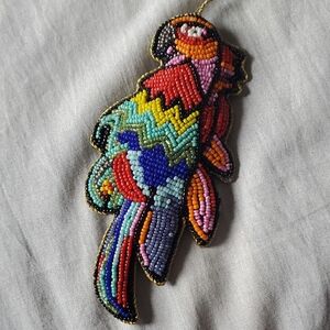 4 For $30 Colorful Beaded Parrot Ornament